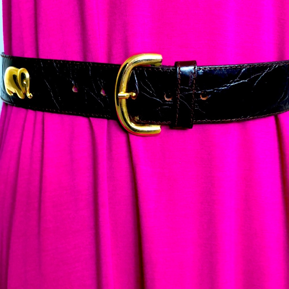 🐘Vintage 1980s-FURLA Brown Elephant Belt🐘